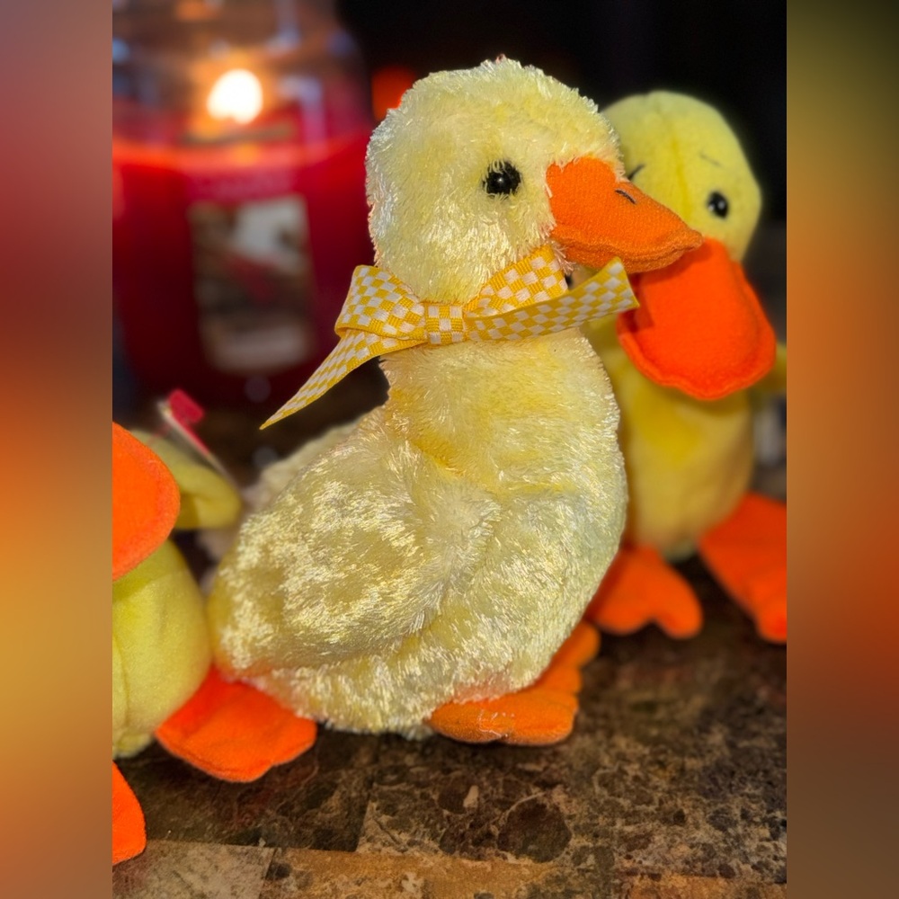 🦆 TY Beanie Baby Duck Lot Quackers & Duck-e (4 Total) - Picture 4 of 10